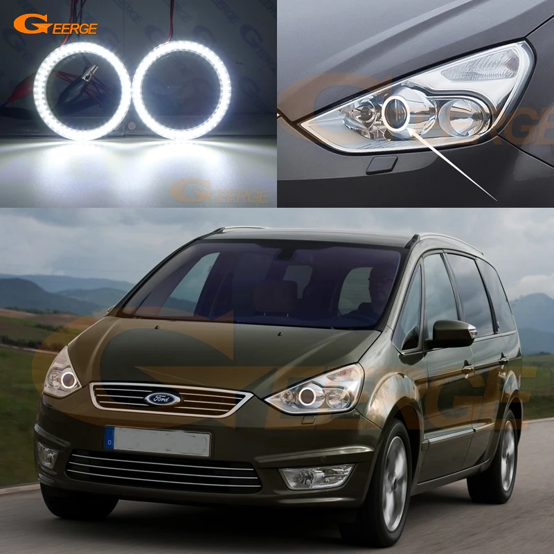 Для Ford Galaxy 2006- ксеноновый головной светильник smd комплект светодиодов «глаза ангела» Дневной светильник отличное Ультра яркое освещение DRL