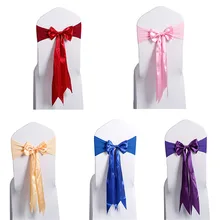 10 шт./компл. дизайн лента на стул из органзы Лента на стул крышка для банкета Свадебная вечеринка украшения дома