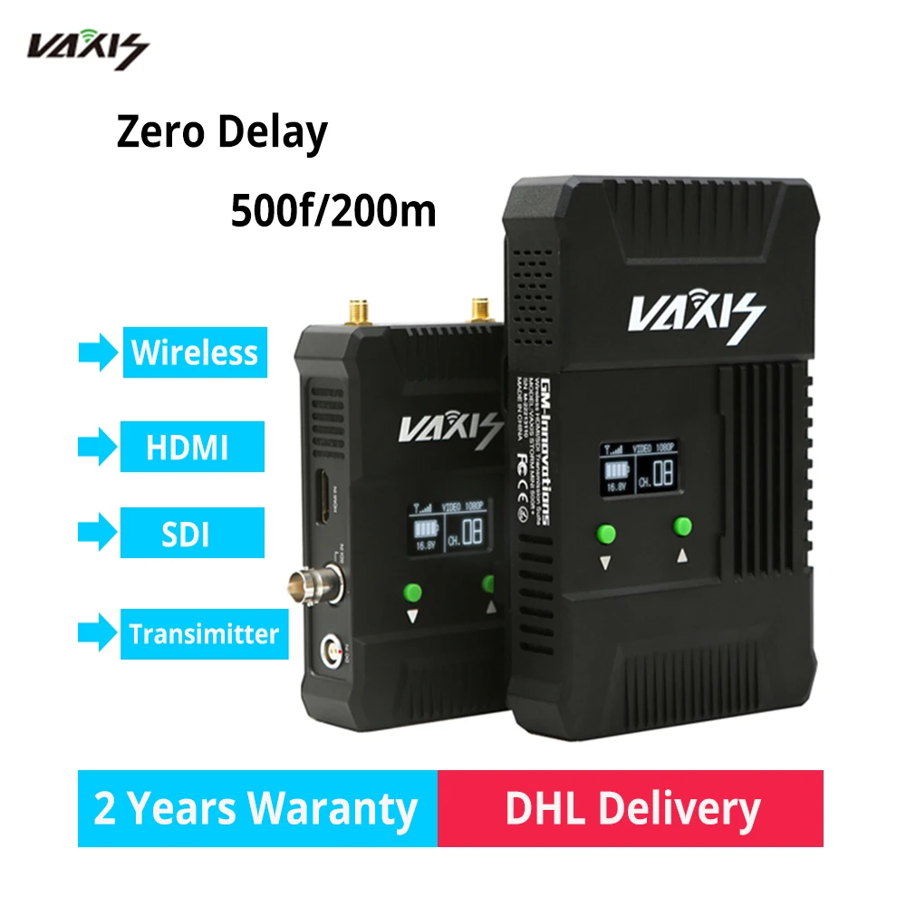 VAXIS Wireless WDHI 500ft+ 200M SDI HDMI 3G 1080P transmission