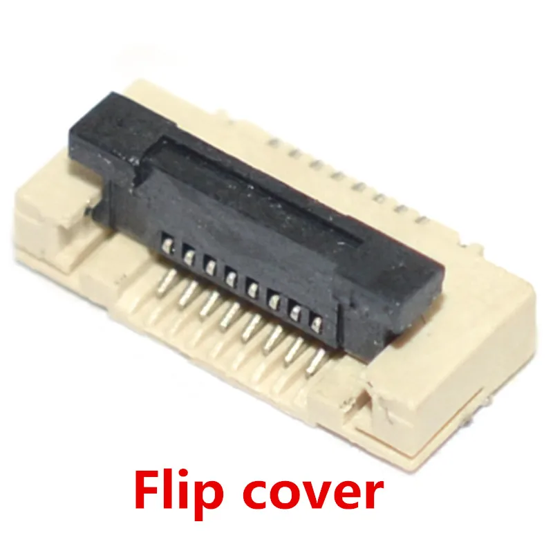 Разъем FPC FFC 0,5 мм 1,0 мм плоский кабель Разъемы PCB SMT ZIF 4 5 6 7 8 10 12 16, 18, 20, 26 28 30 32 36 40 50 54 60p - Цвет: Flip cover