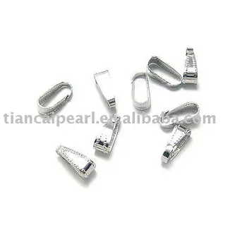 

free shipping DIY jewelry findings/10X4mm Copper plating white K pendant clasp