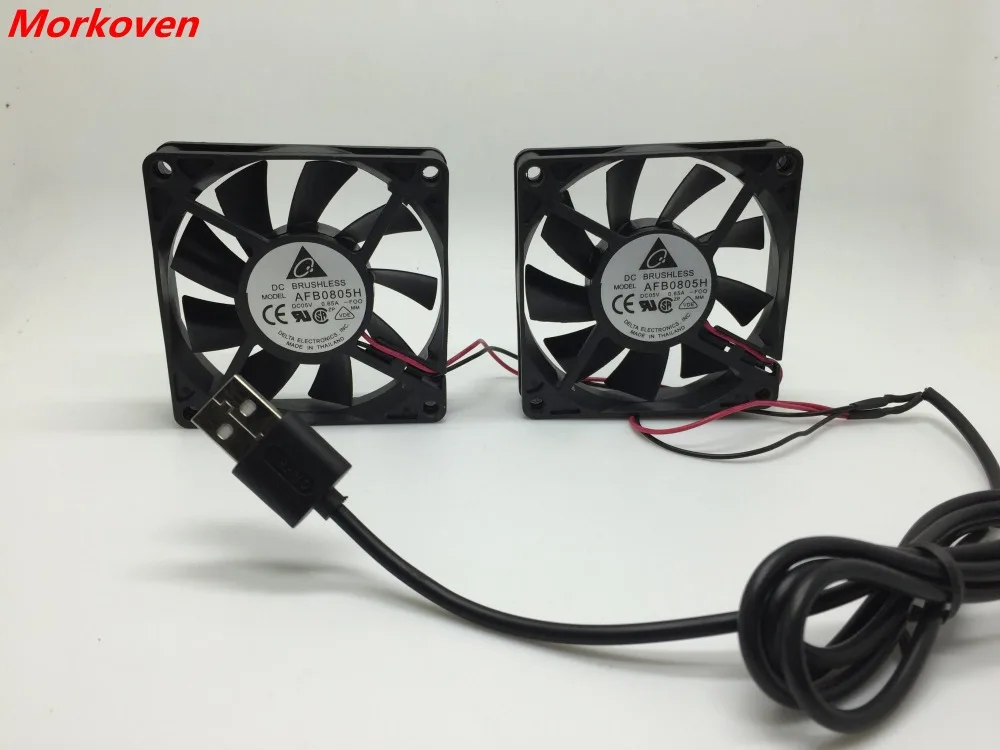 60×60×25mm Rowiz 2pcs 5V 60mm USB Cooling Fan Case Fan with Protective Metal Grille 6cm Silent Heatsink for Router PC CPU TV Box 