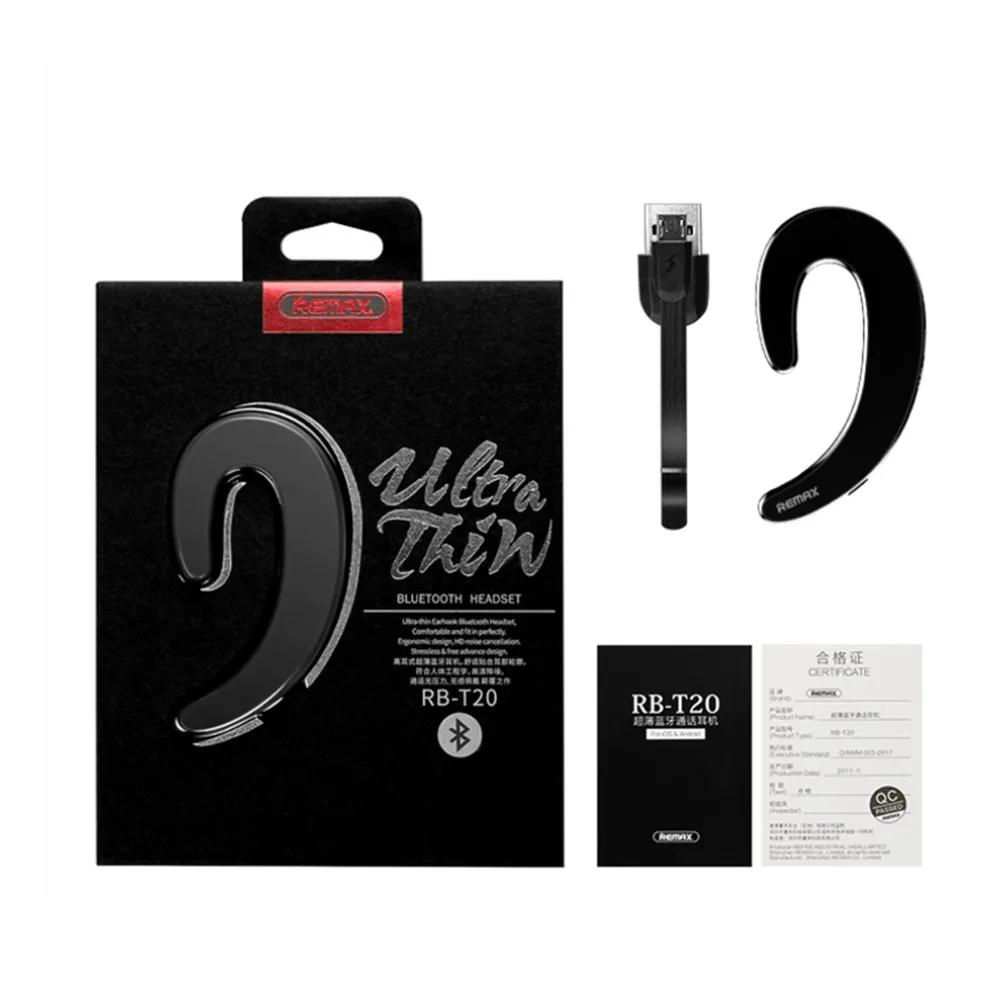 Remax RB T20 Mini Bluetooth наушники с микрофоном Спорт Беспроводной музыкальные V4.1