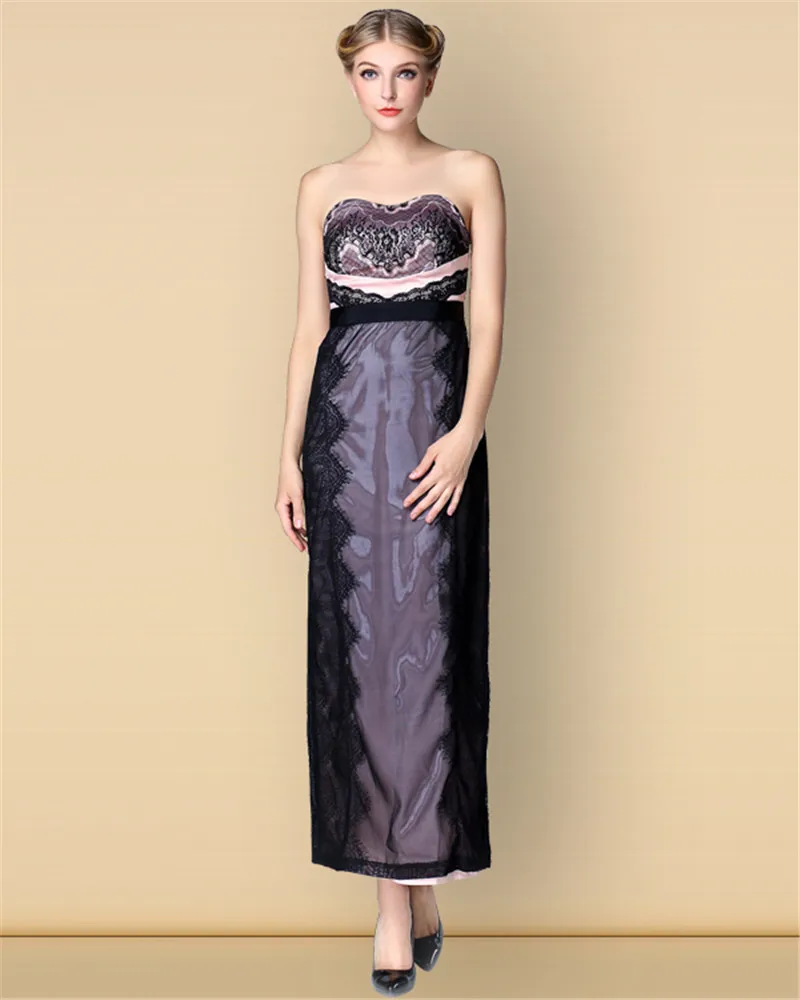 دائم سحر النساء حزب فساتين Hanya الدانتيل ماكسي اللباس ، حزب اللباس ، التشجيع اللباس