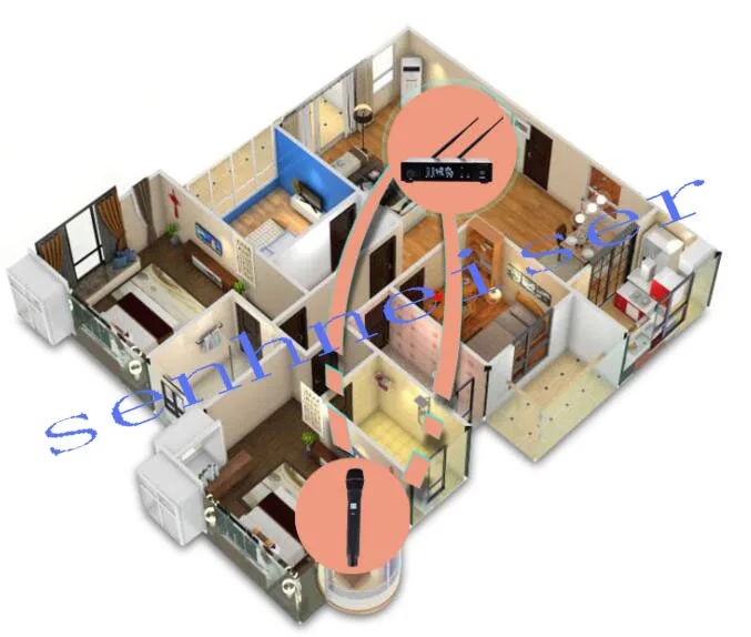 Senhneiser высококачественный UHF сегментный беспроводной микрофон, ручной микрофон, домашний пение KTV специальный микрофон для караоке