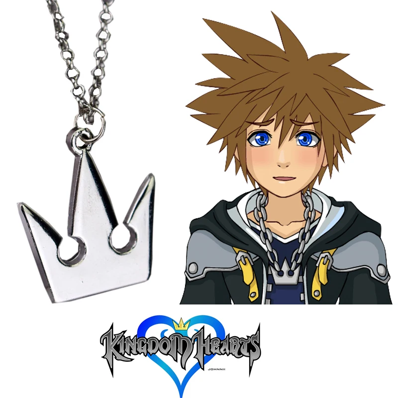 Free Shipping Kingdom Hearts Sora Metal Necklace Game Cosplay