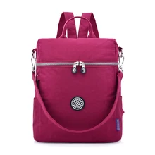 Маленькие школьные сумки для девочек-подростков Mochila женственные Рюкзаки Женские однотонные нейлоновые повседневные сумки для женщин Дорожная сумка на плечо