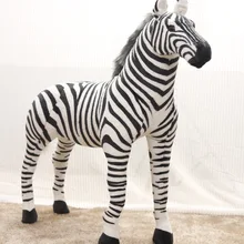 steel&plush fabric simuluation zebra large 110x85cm plush zebra toy,home garden decoration gift d2901