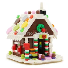 Maison créateur pain d'épice neige maison blocs de construction décoration Mini rue modèle ensemble magasin magasin jouets éducatifs pour les enfants