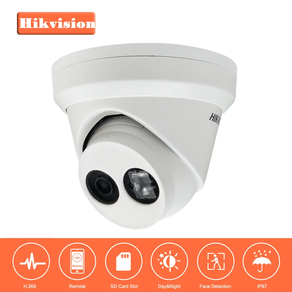 Hikvision H.265 IP Camera DS-2CD2385FWD-I 8MP Network Turret Camera Updatable CCTV Security Camera With SD Card Slot