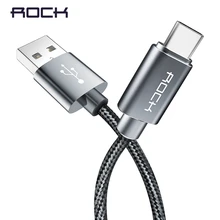 ROCK USB Type C Cable Metal Fast charging USB Type-C Cable for Samsung Galaxy S8 Note 8, OnePlus 2, for Xiaomi 4C USB-C