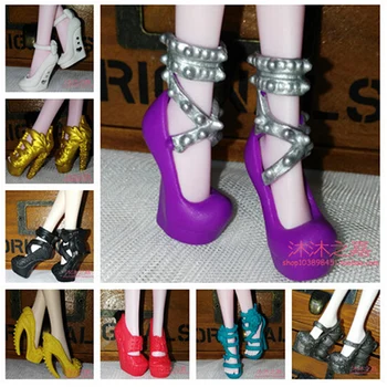 

100Pairs/Lot Top Sale Mixed Style High Heel 1/6 Doll Shoes Monster Shoes Wholesale