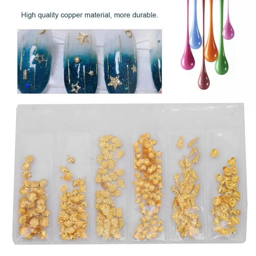 

Nail Glitter 3 Types Gold Plating Sequin Hollow Mixed Shape Pattern Nail Art Decoration DIY Jewelry Nail Glitter