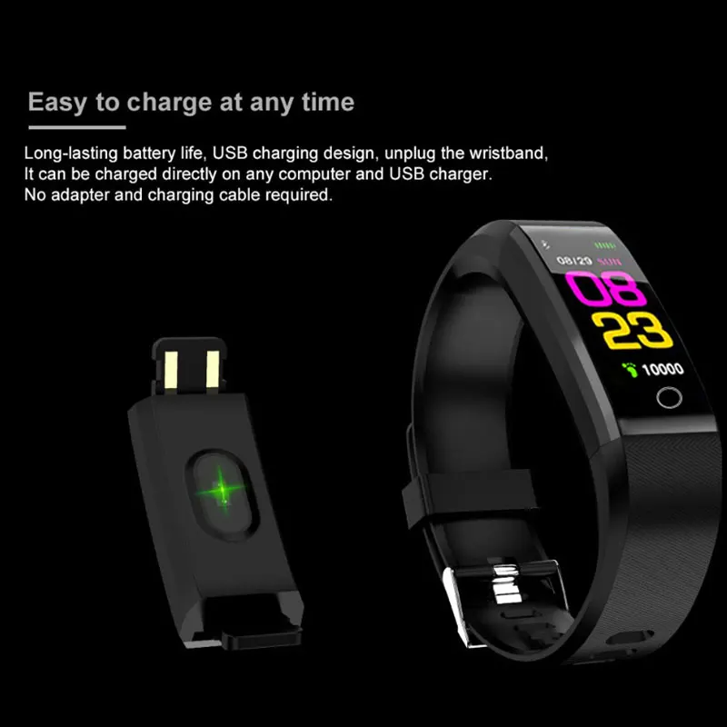  Smart Bracelet Wrist watches Heart Rate Monitor Blood Pressure men women digital Wristband Sport Watch For IOS Android Phone