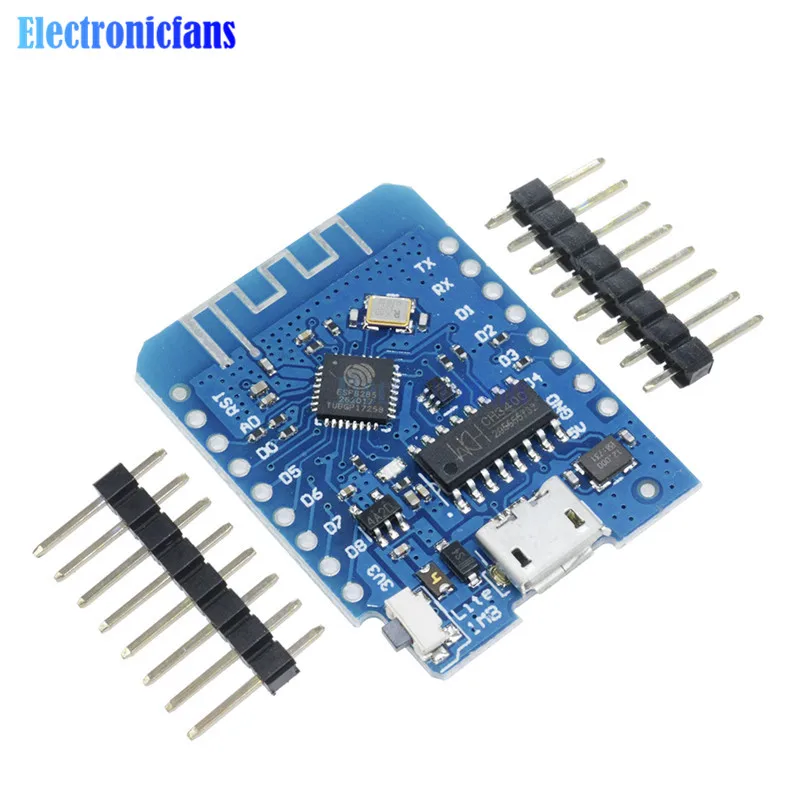 Для WEMOS D1 Mini CH340G Lite V1.0.0 WIFI Интернет вещей макетная плата на основе ESP8285 ESP8266 1 Мб FLASH 3