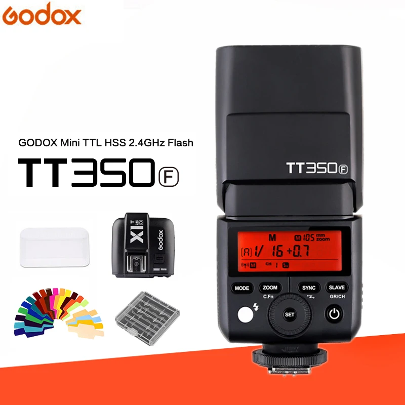 Godox Mini Speed lite TTL TT350F высокоскоростная 1/8000s GN36 2 4G Беспроводная система X + триггер