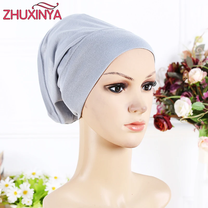 2017 New Arrival Designer Full Cover Inner Muslim Cotton Hijab Cap Islamic Head Wear Hat