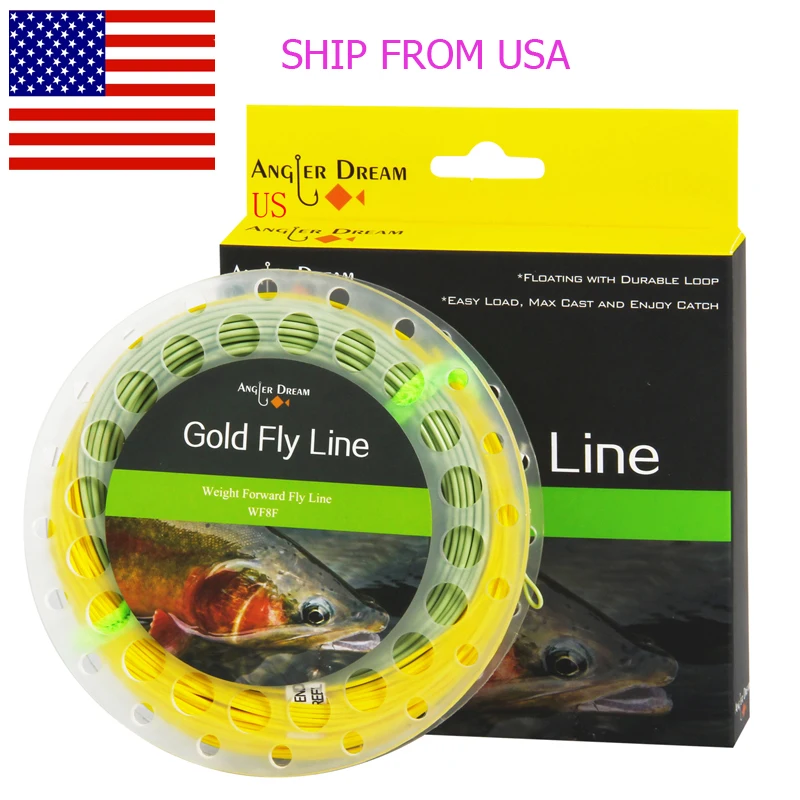 Angler Dream Double Color Fly Line WF Floating With Two Welded Loops