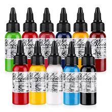 11 бутылка 30 мл/бутылка татуировки чернила с пигментом безопасный полу Перманентная Татуировка Поставки красок для тела красивая Татуировка искусство чернила