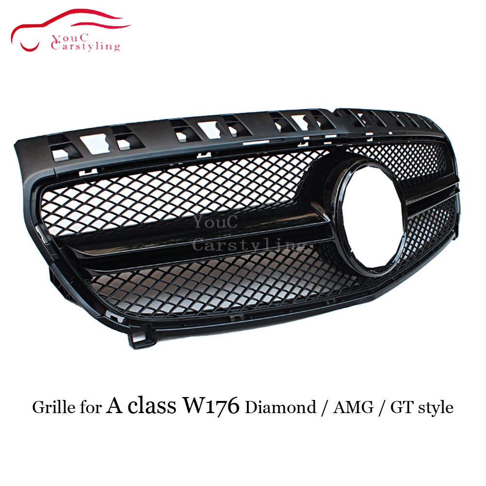 Передняя решетка GTR GT Grill Diamond AMG Style для Mercedes Benz A Class W176 A180 A200 A260 A45 автомобильный