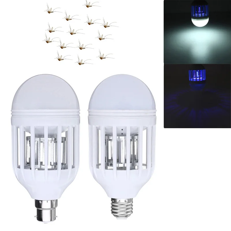 LED Bug Zapper Light Bulb 15W Mosquito Killer Bulb B22/E27 Wasp Bug Mosquito Flying Insects LED