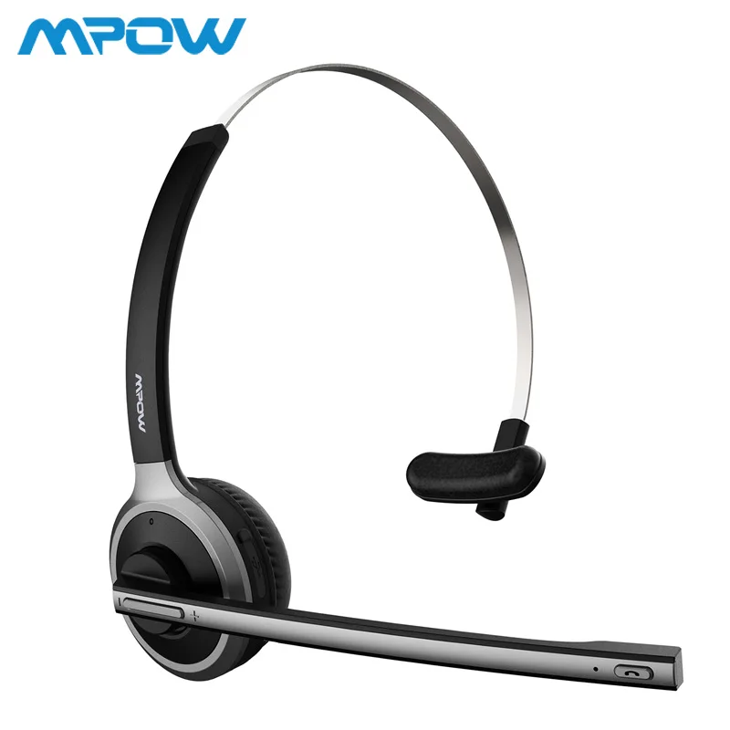 Mpow M5 Bluetooth V4.1 Headset Wireless Truck Driver Headphones Hands-free Call Earphone With Mic For Call Center Office Skype Mpow M5 Bluetooth V4.1 Headset Wireless Truck Driver Headphones Hands-free Call Earphone With Mic For Call Center Office Skype