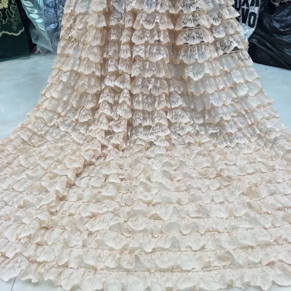 

Tulle Embroidered Net Lace L-2255 French net Lace Fabric High Quality Nigerian French Net Lace