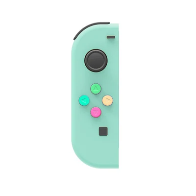 1 пара, новинка, для nintendo Switch, пользовательские Джойстики, белые джойстики Joy Con, NS Switch Joy Con L+ R, джойстик с цветными кнопками ABXY - Цвет: Left Joycon-Green