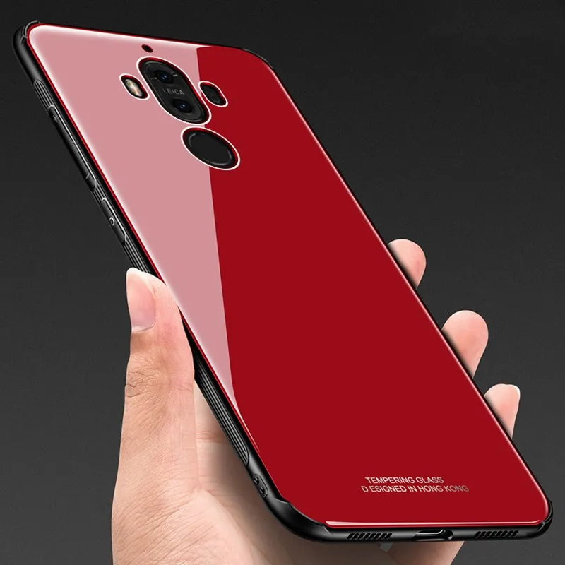 Beira Case for Huawei Mate 9 Pro Luxury Tempered Glass Back Cover Hybrid Shockproof Sleeve Hard Housing Mate9 |