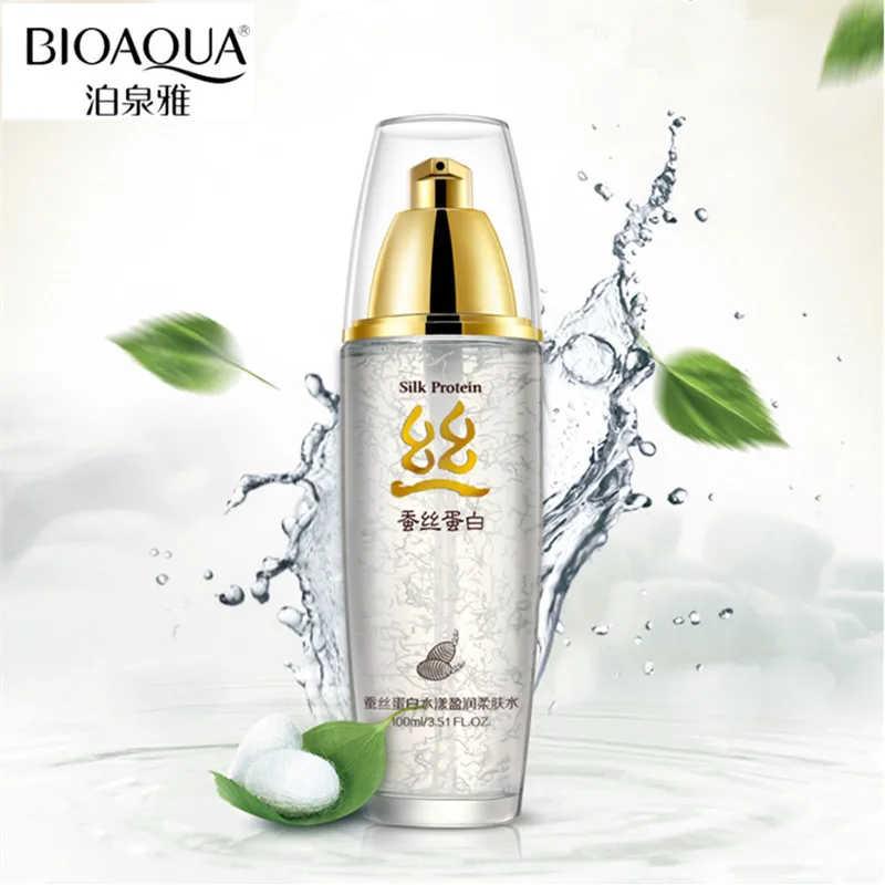 BIOAQUA Silk Moisturizing Enriched Water Facial Nourishing Face Care Toner Nutrition Hydrating Whitening Tonic Liquid Beauty 3