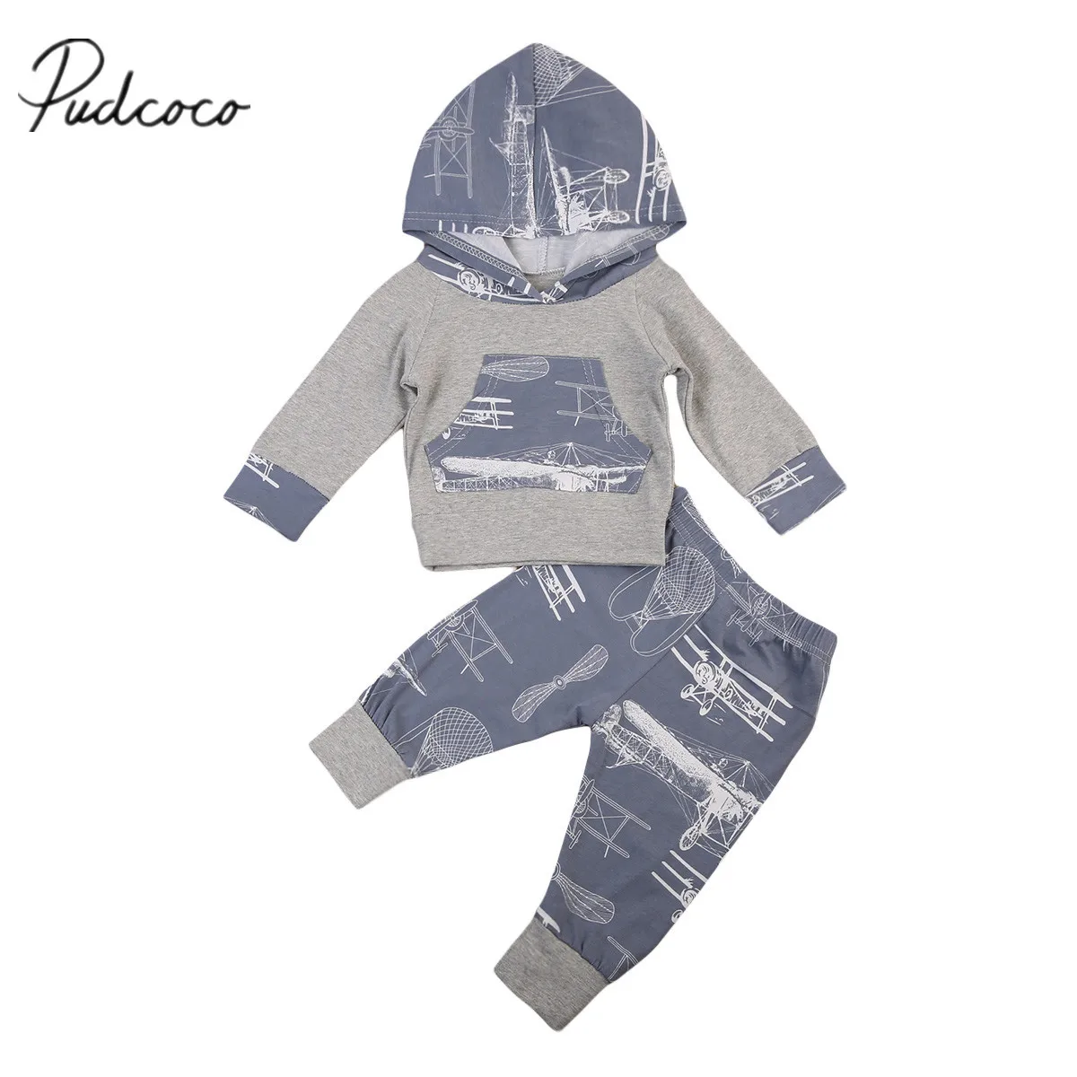 

Pudcoco New Fashion Toddler Baby Boy Girl Suit Tops Hoodie+Long Pants 2Pcs Outfits Set Clothes 0-24M