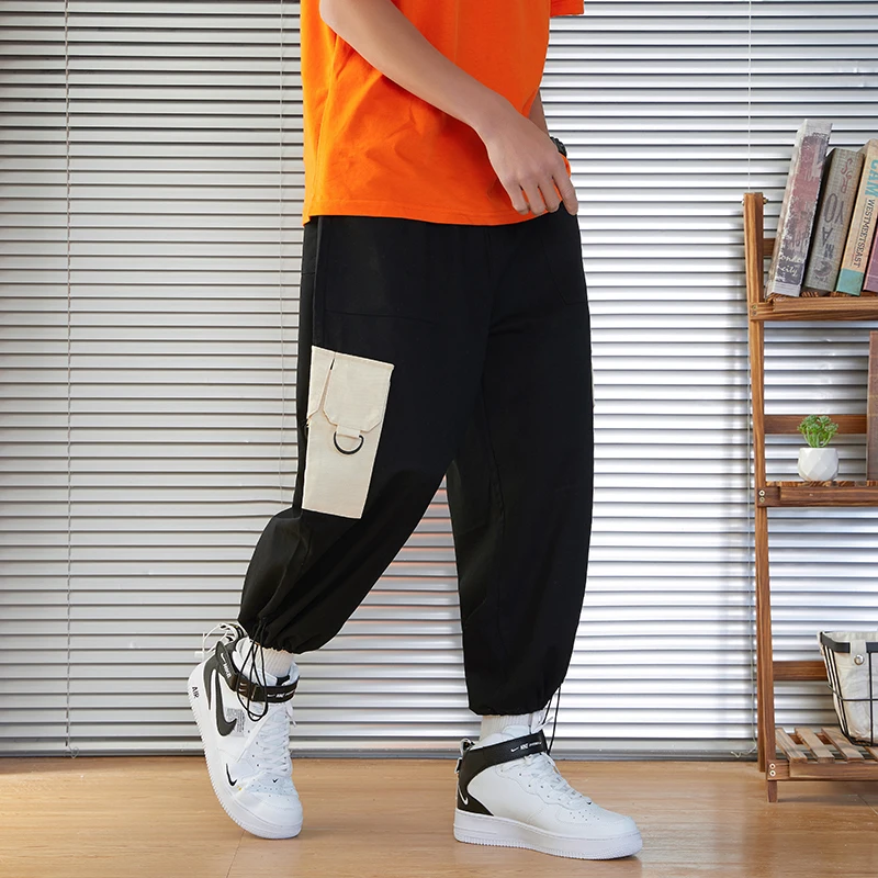 Plus Size 5XL Pockets Men's Harem Hiphop Loose Pant Cotton Casual Jogger Fashion Trousers Male Clothing