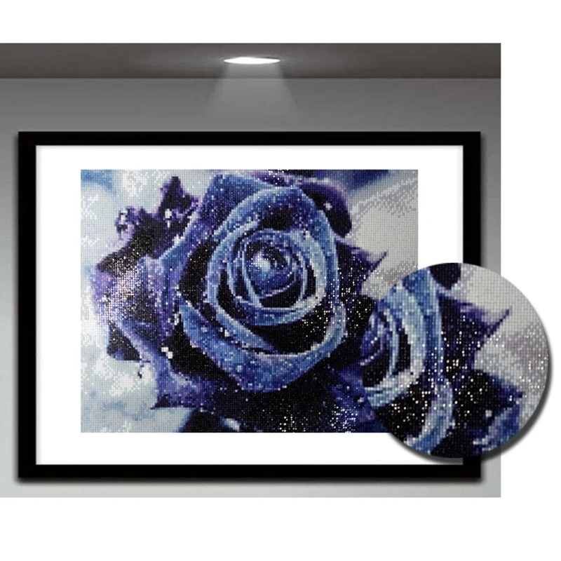 YUMEART DIY 5D алмазная живопись красная роза Корзина и стол романтические наклейки на