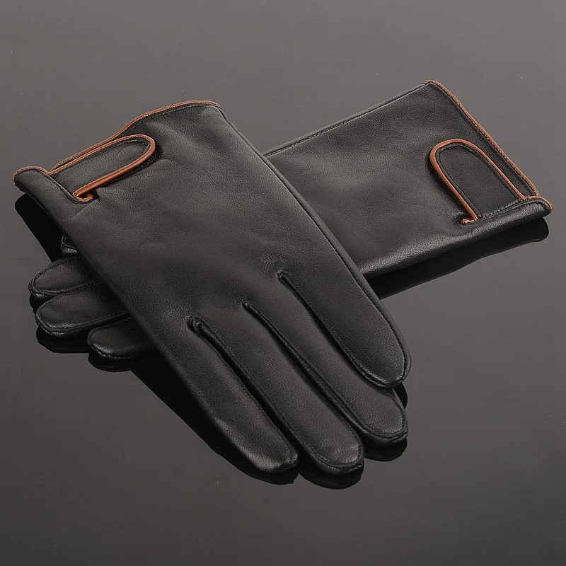 men's leather gloves with fur inside