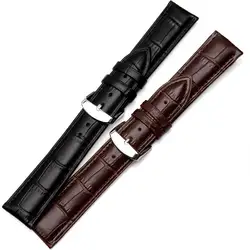 Все новые Дизайн Пояса из натуральной кожи Группа ремешок 12 мм-24 мм Часы браслет Интимные аксессуары черный Для мужчин Ремешки для наручных