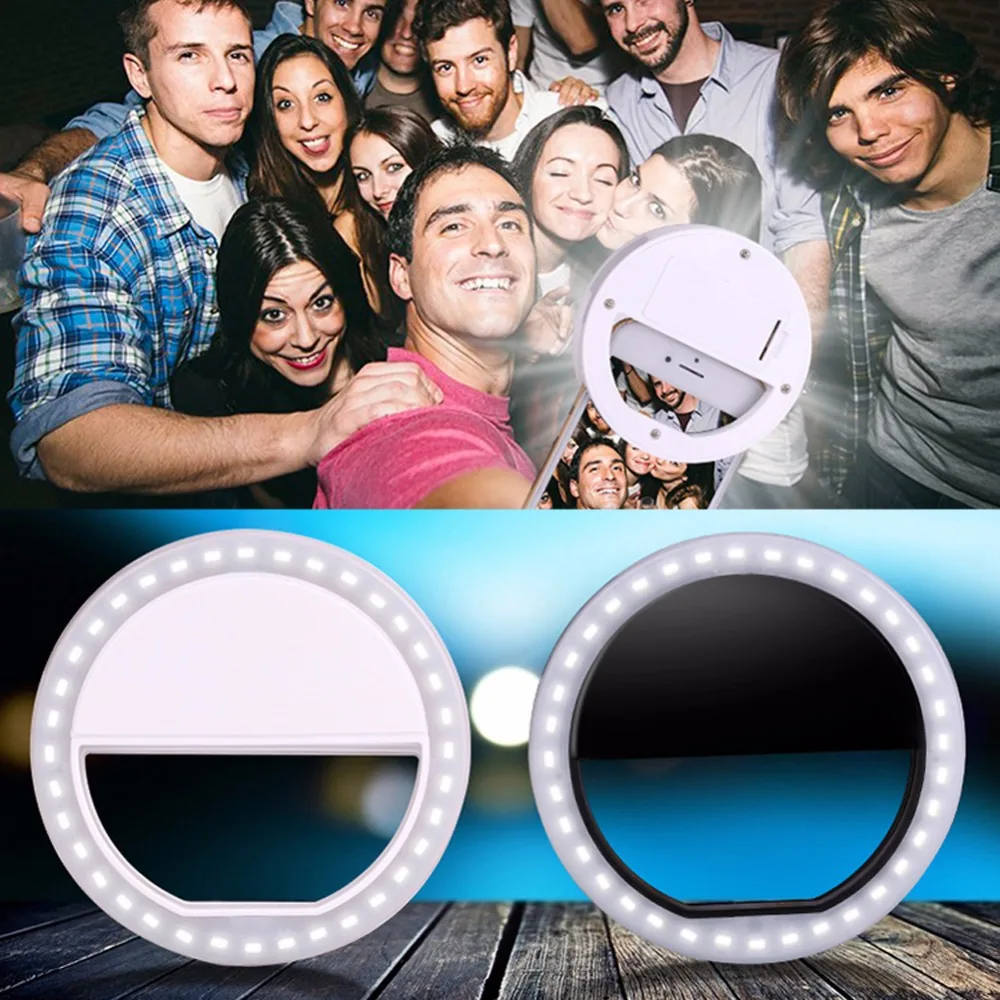 

Recharger Selfie Ring Flash Led Fill Light Lamp Camera Photography Video Spotlight for iphone X 8 7 6 Samsung S8 Plus Xiaomi LG