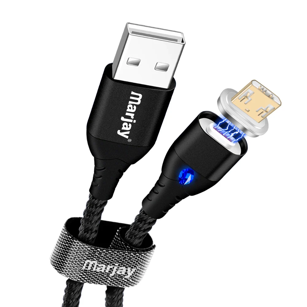 Магнитный usb-кабель Marjay, 3 А, кабель Micro USB для быстрой зарядки samsung S7, Xiaomi Redmi Note 5, huawei, htc, Microusb, шнур для Android