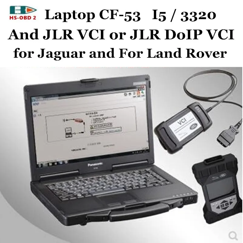 Для Land Rover и Jaguar OBD2 сканер JLR DoIP VCI с программным обеспечением HDD ноутбука Cf53 I5/4g диагностический инструмент DHL