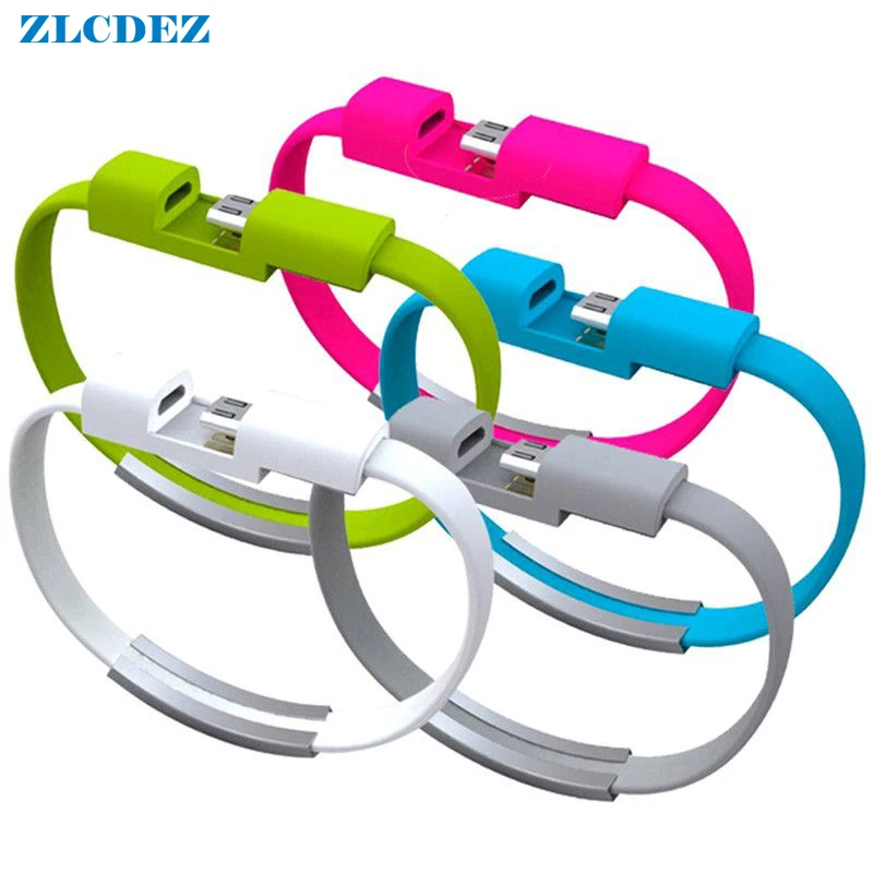 22cm IOS 8Pin Bracelet Hand Wrist Data Sync Charger Charging USB Cable for iPhone 7/7plus/6