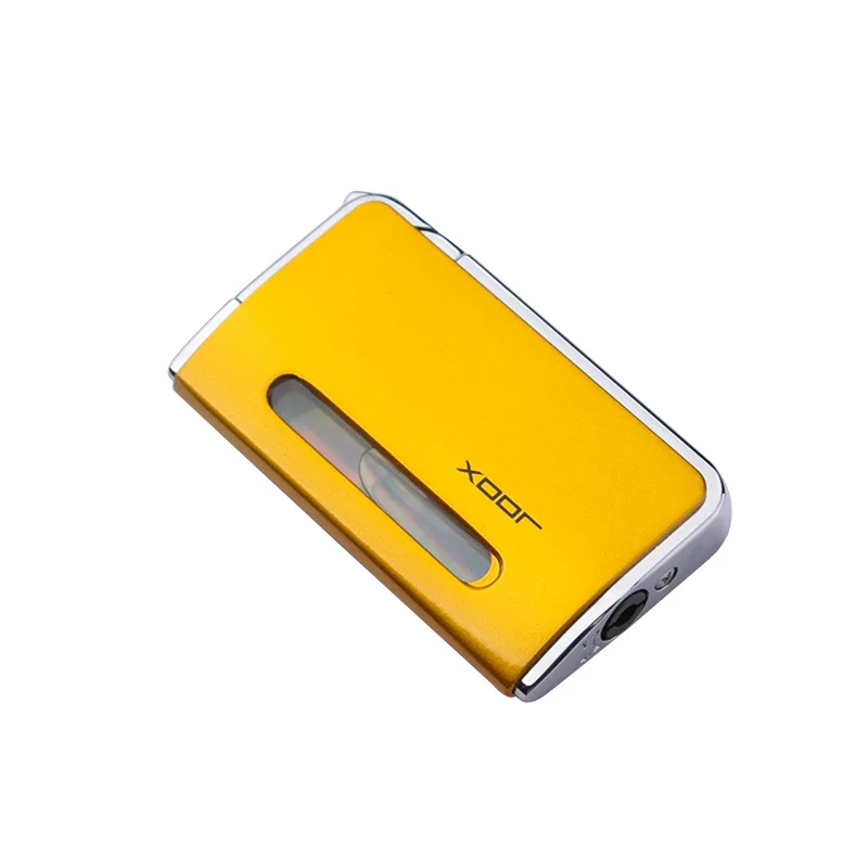 

Ultra Thin Bussiness Torch Lighter Turbo Red Fire Jet Butane Cigar Lighter 1300 C Windproof Pipe Lighter No Gas