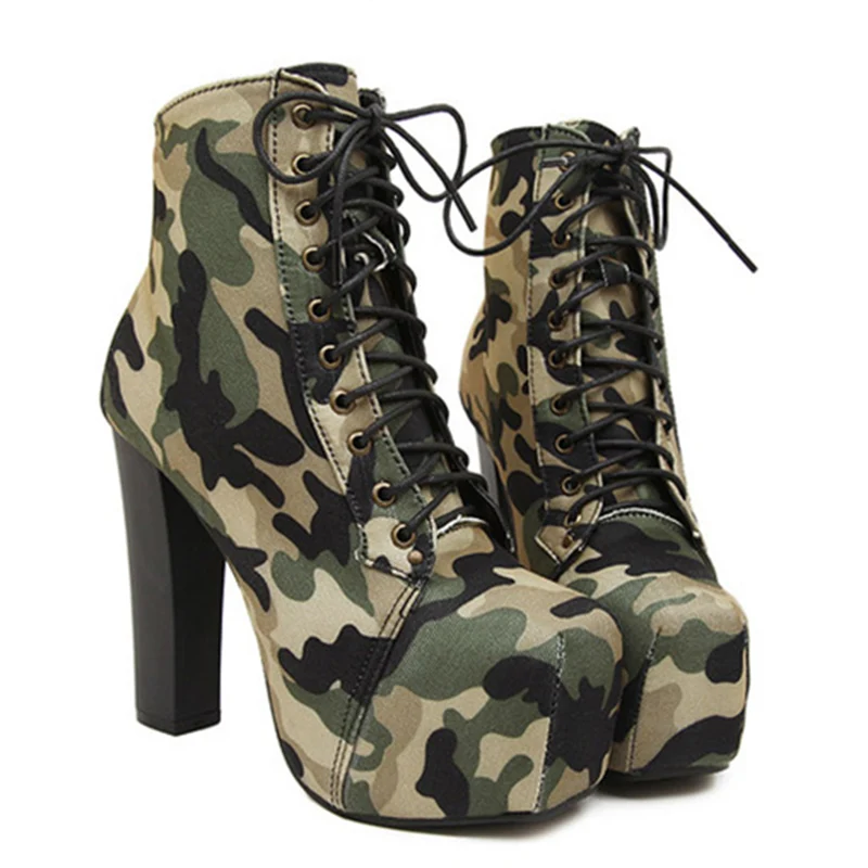 

2019 Autumn And Winter New Fashion Women's Boots Female Round Head High Heels Female Thick With Short Boots Women Platform Boots