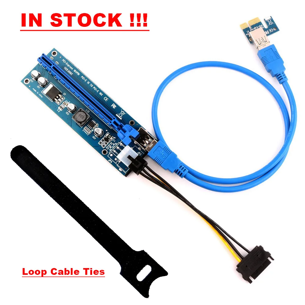 В наличии удлинитель Ubit 1x до 16x экспресс Райзер карта USB 3 0 PCIe SATA кабель питания от
