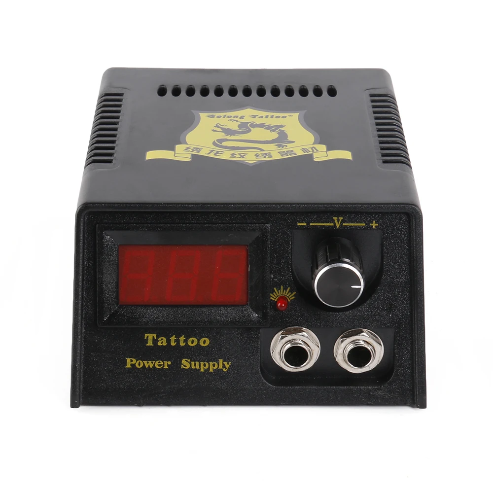 Цифровой татуировки Питание+ педаль+ Клип шнур Pro Двойной Выход татуировки Питание комплект для татуировки MachineP142