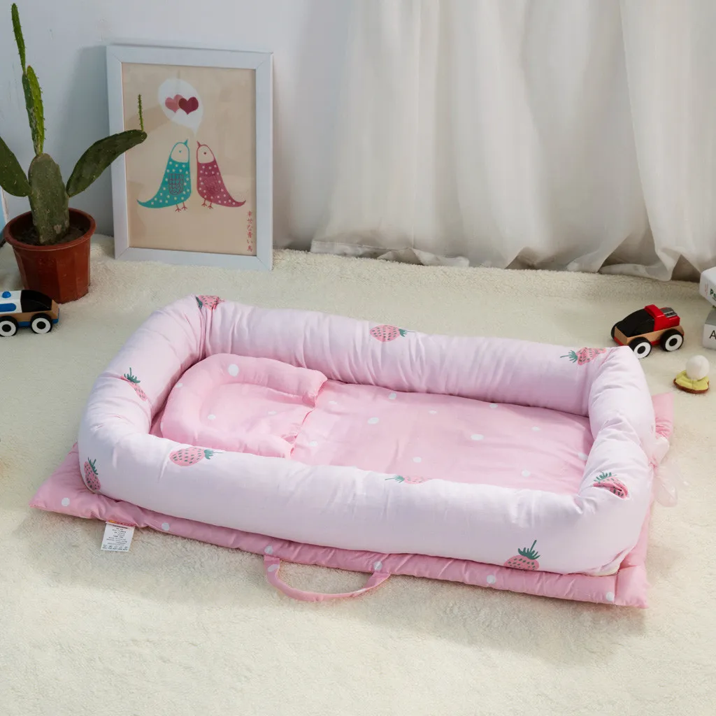 

Newborn Baby nest bed Milk sickness Multi-Function Folding Anti-Pressure bionic bed crib cot artifact bed with Bumper Baby Sleep