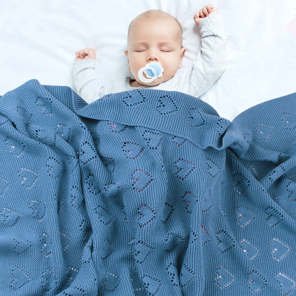 Cobertores do Bebê de Malha Moda Recém-nascido Sólida Criança Infantil Sofá Cama Colchas 100*80cm Crianças Cobertor Engraçado Carrinho Cor 6 High Quality Mamãe e Bebê