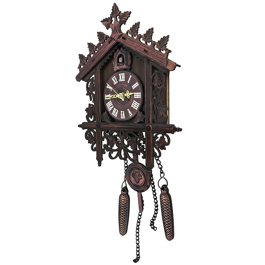 Wooden Cuckoo Wall Clock for Home Decoration Christmas Housewarming Wedding Gifts