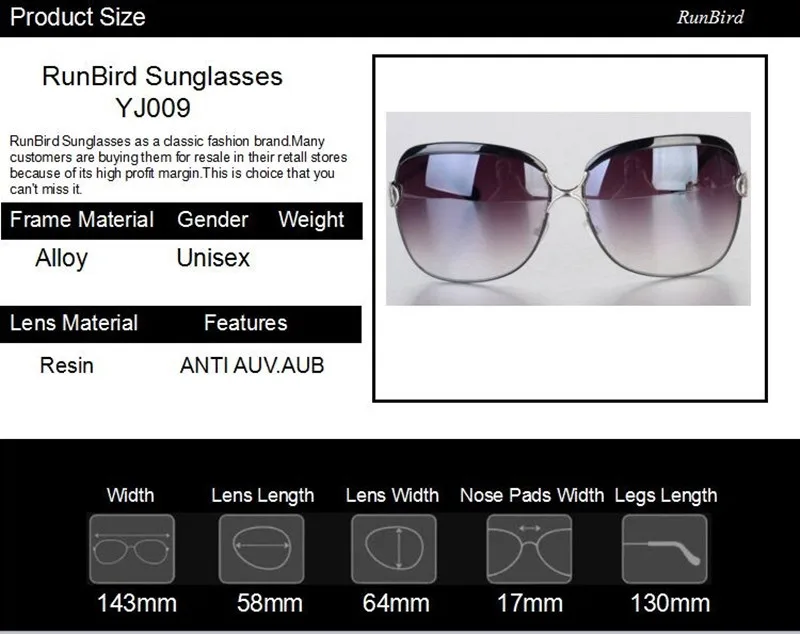 RunBird, модные солнцезащитные очки для женщин, оправа, популярные, Роскошные, брендовые, дизайнерские, солнцезащитные очки, Infantil Oculos De Sol Feminino R547
