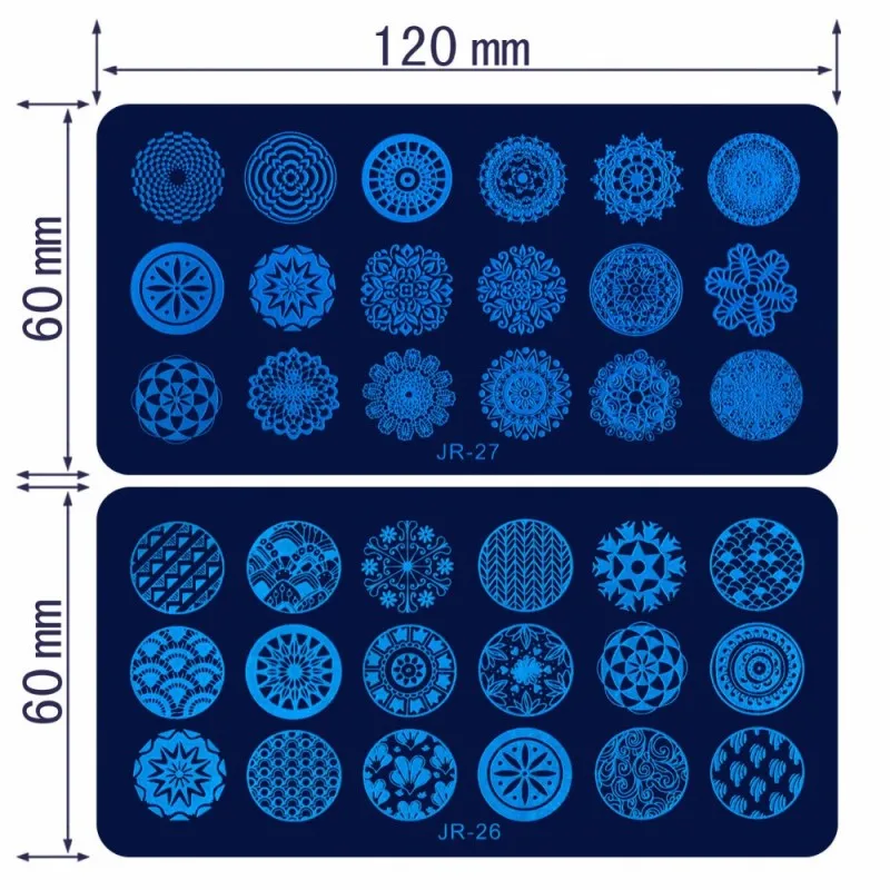 30 шт. 6*12 см пластины для печати ногтей 30 стилей для штамповки ногтей набор пластин кружевные цветы стальная пластина DIY набор шаблонов для дизайна ногтей JR01-30