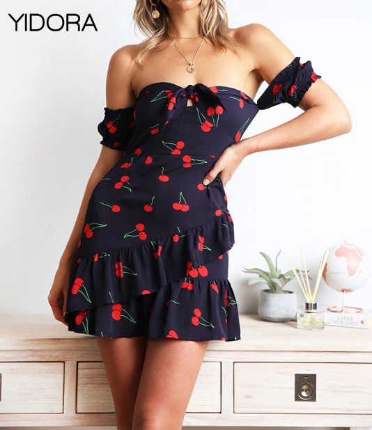 Ruffle tube top dress Clearance
