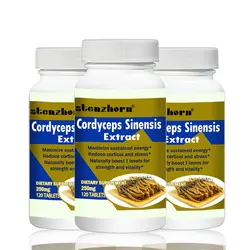 Cordyceps Sinensis экстракт гриба 250mg120PCS X 3B может помочь организму бороться с свободными радикальными повреждениями